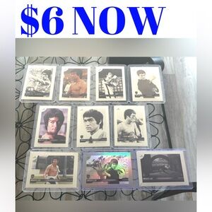 All 10 Bruce Lee Dragon 2024 Silver Chrome Refractor MMA Movie Cards WORTH $100